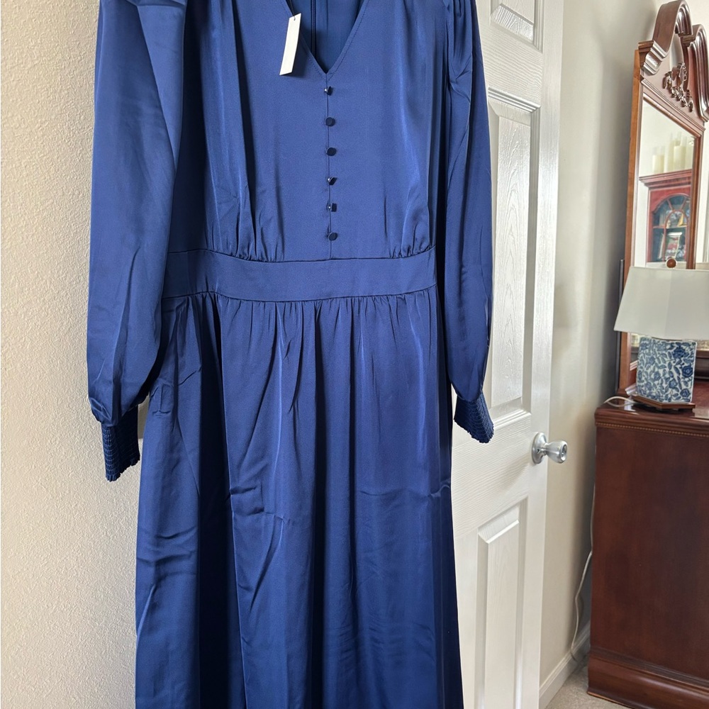 Talbots Navy Long Sleeve Dress